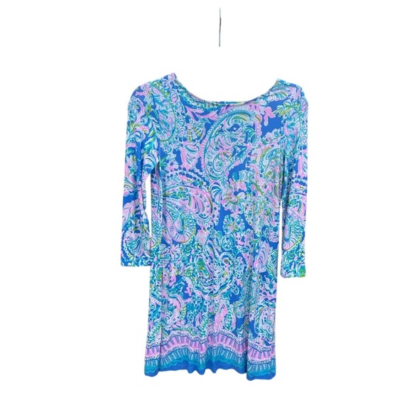 Long sleeve Lilly Pulitzer Ophelia Dress Blue. Softest dress. Sz XS‎ - Picture 1 of 7